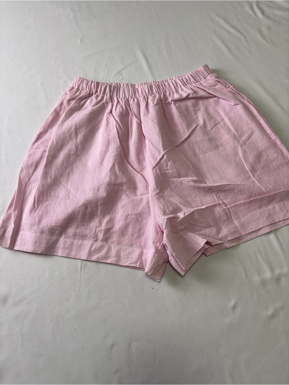 Commense Pastel Pink Elastic-Waist Shorts